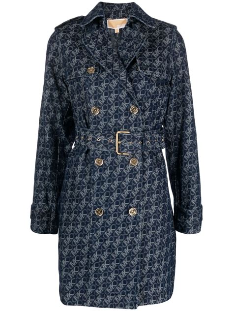 trench coat women michael kors|Michael Kors denim trench coat.